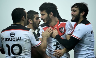 Le jeune ailier toulousain Arthur Bonneval, auteur de deux essais chez les "Zebre" italiens en Coupe d'Europe, le 10 décembre 2016 à Parme.