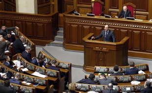 Les députés ukrainiens le 17 mars 2014 au Parlement à Kiev