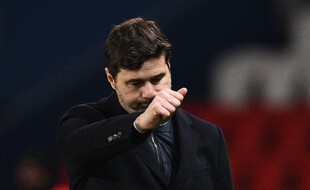 Mauricio Pochettino, le 3 février 2021 lors de la victoire du PSG contre Nîmes, 3-0.