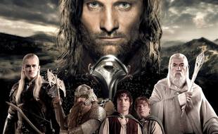 Affiche de l'adaptation cinématographique du Seigneur des anneaux par Peter Jackson (détail)