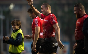 Matt Giteau, ouvreur du RC Toulon, le 5 décembre 2015, à Toulon dans le Var.