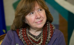 L'écrivaine biélorusse Svetlana Alexievitch à Minsk le 14 novembre 2014
