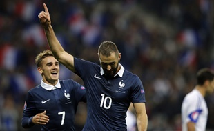 Karim Benzema et Antoine Griezmann le 8 octobre 2015.