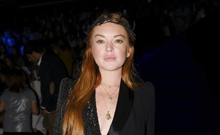 La comédienne Lindsay Lohan à Madrid