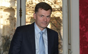 Le nouveau PDG d'Eiffage, Benoît de Ruffray à Paris, le 9 décembre 2015