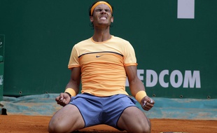Rafael Nadal après sa victoire à Monte-Carlo le 17 avril 2016.