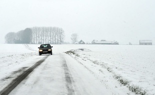 Neige en Normandie, décembre 2010.