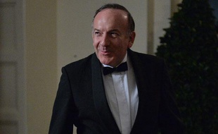 Pierre Gattaz, le président du Medef, le 11 février à son arrivée à la Maison Blanche.