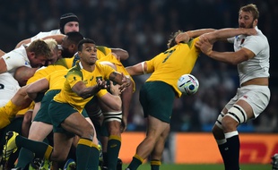 Match Angleterre - Australie, le 3 octobre 2015 à Twickenham, pendant la coupe du monde de rugby.