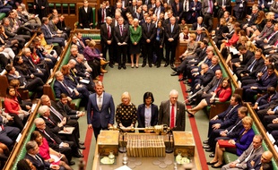 Les députés ont voté au sein de la Chambre des communes, à Londres, le 28 octobre 2019.