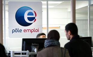 Dans une agence Pôle Emploi à Montreuil, Seine-saint-Denis.