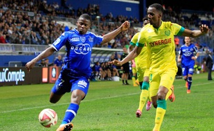 Le Nantais Chakher Alhadhur a manqué un penalty contre Bastia, ce mercredi soir.