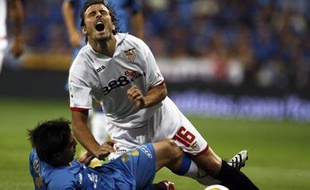 Puerta taclé pendant un match contre Getafe en juin 2003