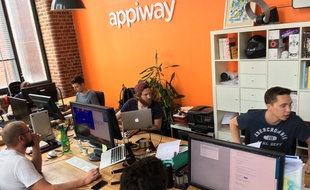 Dans les locaux de l'accélérateur Appiway, à Lille