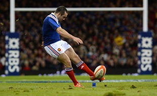 Le demi de mêlée Jean-Marc Doussain lors de Galles-France, le 21 février 2014 à Cardiff.