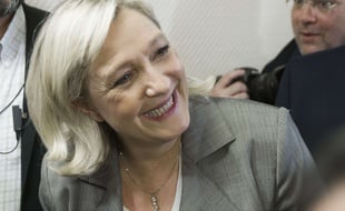 Marine Le Pen au soir du second tour des élections départementales, le 29 mars 2015.