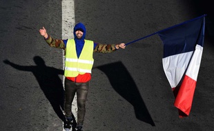 Un «gilet jaune» à Paris lors de l'acte 4 de la mobilisation, le 8 décembre 2018
