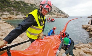Une trentaine de pompiers, dont une dizaine de formateurs, ont participé à l'exercice de Morgiou.