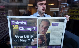 Un partisan du UKIP la veille de l'élection.