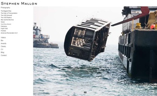 Capture d'écran du site du photographe Stephen Mallon, montrant l'un des clichés de la série «Next stop, Atlantic».