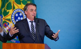 Jair Bolsonaro, président du Brésil, à Brasilia le 26 août 2021.