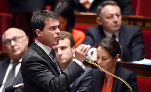 Manuel Valls à l'Assemblée nationale, le 21 octobre 2014.