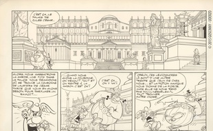Partie haute de la planche offerte par Uderzo