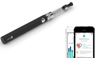 La e-clope communique en Bluetooth low energy (BLE) avec le smartphone.