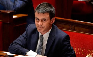 Le Premier ministre Manuel Vallsaprès sa déclaration de politique générale à l'Assemblée nationale à Pairs, le 8 avril 2014
