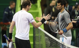 Djoko et Murray au tournoi de Doha en 2017.