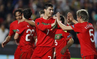Ronaldo et le Portugal se sont qualifiés pour l'Euro face à la Bosnie, le 15 novembre 2011