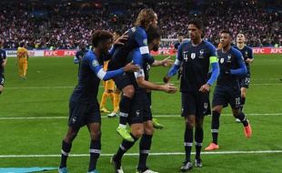 Les Bleus lors de France-Moldavie le 14 novembre 2019.
