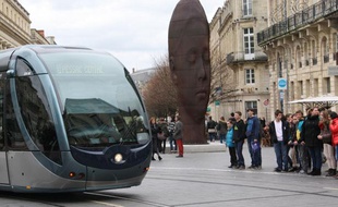 Tramway du réseau de transport public TBC à Bordeaux