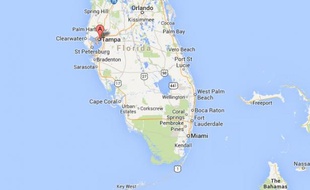 Google map de la ville de Tampa, en Floride (Etats-Unis).