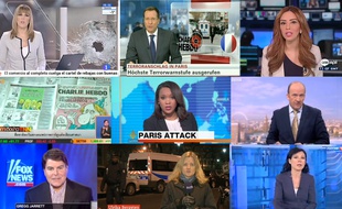 Les JT du monde entier relatent l'attentat à Charlie Hebdo