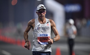 Yohann Diniz lors des Mondiaux d'athlétisme, à Doha (Qatar), le 19 septembre 2019.