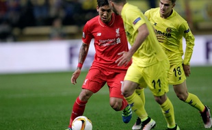 Firmino lors de la demi-finale aller de Ligue Europa Villarreal-Liverpool (1-0), le 28 avril 2016.