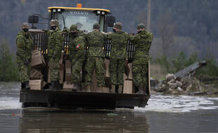 Au Canada, des militaires ont été déployés en Colombie-Britannique, à Abbotsford le 20 novembre 2021.