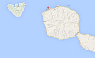 Carte de localisation de Papeete, à Tahiti.