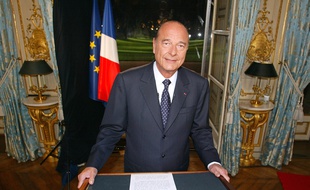 Jacques Chirac à l'Elysée, le 31 décembre 2002.