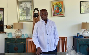 Jocelerme Privert, ex-président provisoire d'Haïti, le 17 juin 2016 à Port-au-Prince