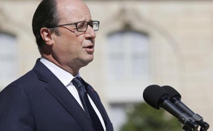 Francois Hollande le 25 juillet 2014 à l'Elysée à Paris