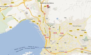 Google Map du 15e arondissement de Marseille.