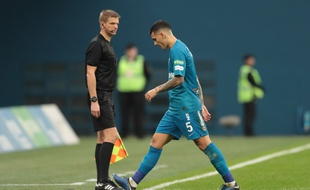 Leandro Paredes a été expulsé lors d'un match entre le Zénith Saint-Pétersbourg et Grozny, le 4 novembre 2018.