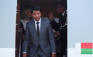Le président de Madagascar Andry Rajoelina, le 22 octobre 2019 à Sotchi.