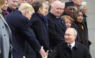 Donald Trump et Vladimir Poutine, le 11 novembre 2018 à Paris.