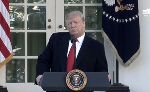 Donald Trump annonce un accord pour mettre fin au «shutdown» le 25 janvier 2019.