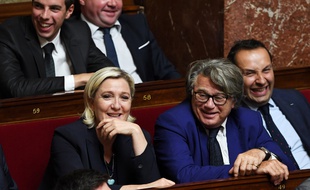 Marine Le Pen et Gilbert Collard en 2017 à l'Assemblée.