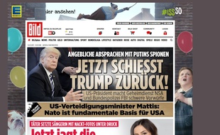 Capture d'écran du site du journal «Bild»