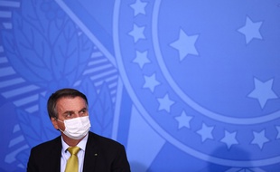 Illustration de Jaie Bolsonaro, président du Brésil.